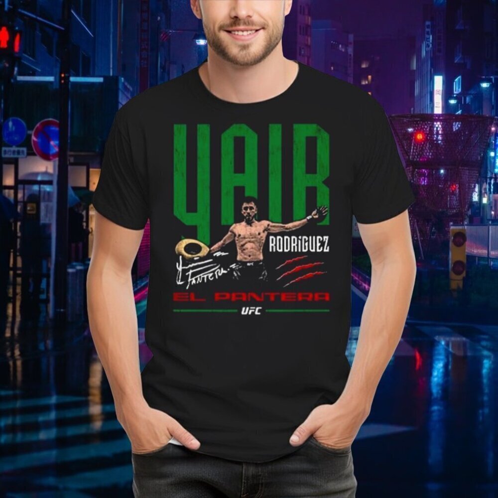 Yair Rodriguez El Pantera MMA Fighter Signature Grunge Graphic Fan T-Shirt .